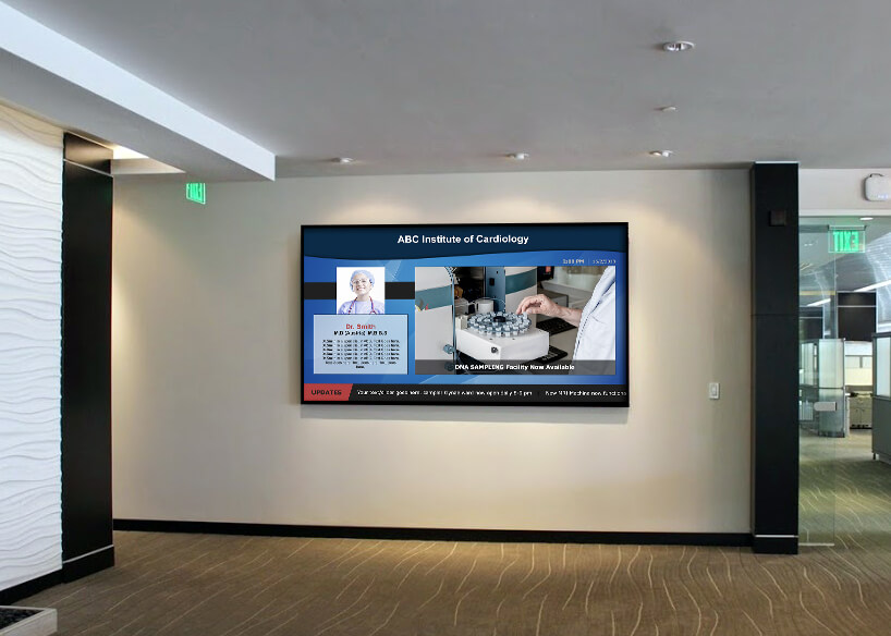Internal communications digital sign